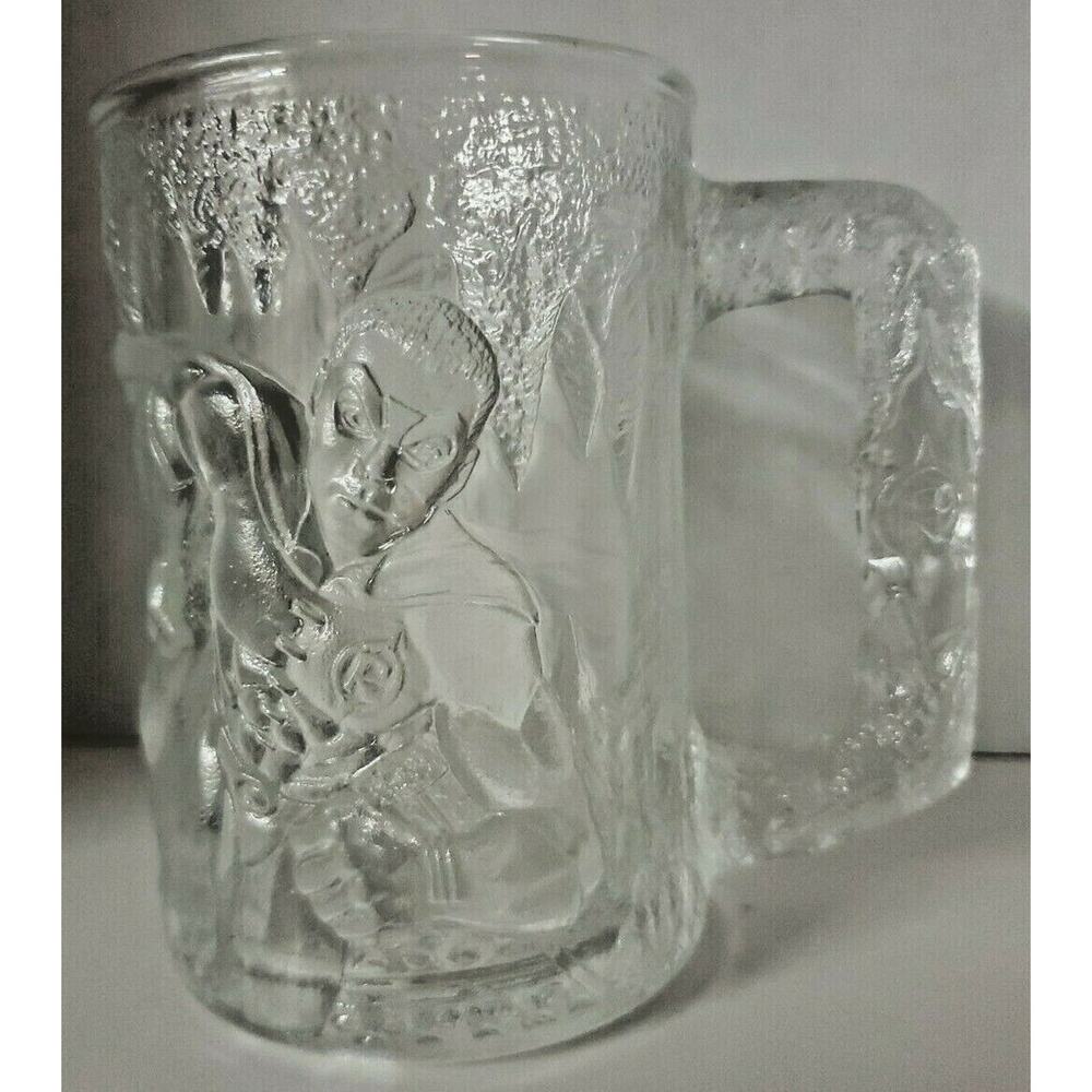 Vintage 1995‎ McDonalds Batman Forever Glass Coffee Mug Tea Cup 2 Robin W4